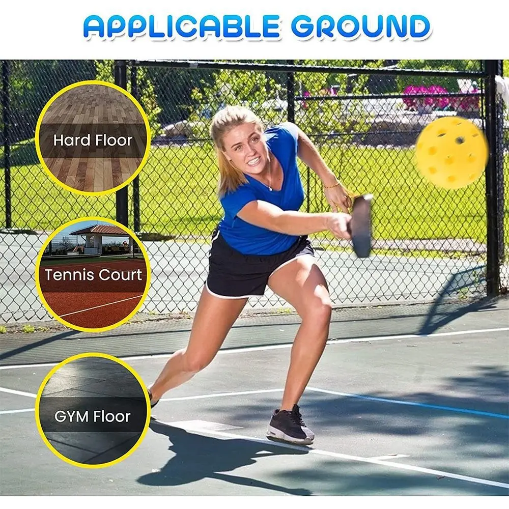 

Non-Slip Pickleball Paddles Ribbed Handle Colorful Pickleball Training Equipment Wooden Beginner Pickle Ball Racket Child