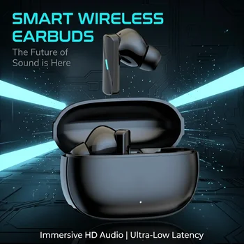 Auricolari Bluetooth senza fili per smartphone, cuffie compatte stereo con microfono, auricolari sportivi HIFI con controllo touch
