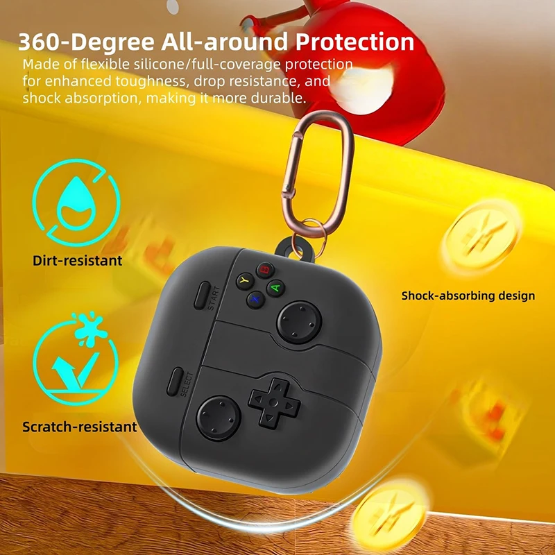 3D Cartoon Gamepad Style Silicone Soft Phone Case - Playful Earbud Protector Cover
