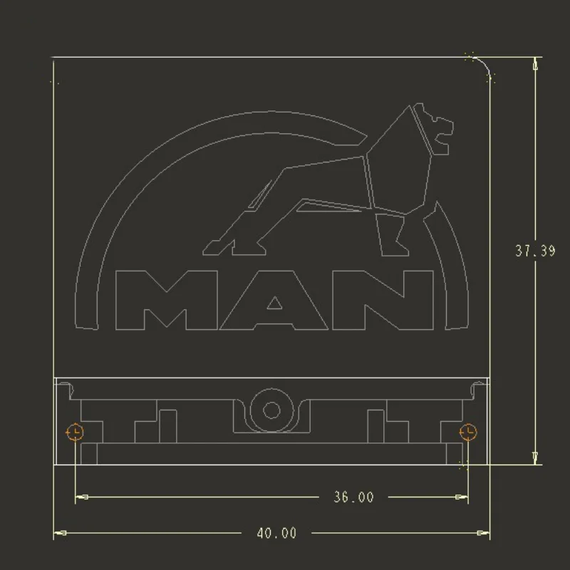For 1/14 TAMIYA Truck Acrylic Man Logo LED Light Lamp Remote Control Tractor MAN 540 56325 TGX Tamiya LESU Upgrade Parts 6