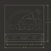 For 1/14 TAMIYA Truck Acrylic Man Logo LED Light Lamp Remote Control Tractor MAN 540 56325 TGX Tamiya LESU Upgrade Parts 6