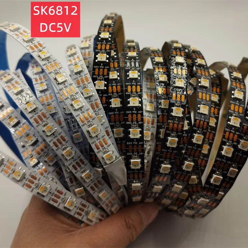 DC 5V SK6812 RGBW RGBCW RGBNW WWA Led Strip 4 in 1 Similar WS2812B 30 60 144 LEDs Individual Addressable Led Light