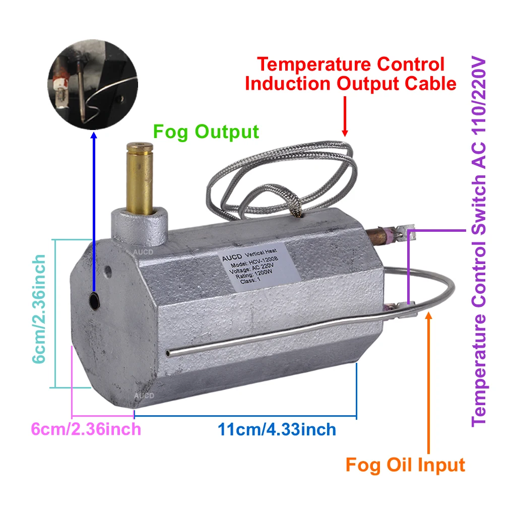 Vertical Smoke Fog Machine 400W 900W 1200W 1500W 3000W Erect Heater Rod For Steam Fogger Water Heating Core DJ Party Stage Parts smoke fogging machine parts