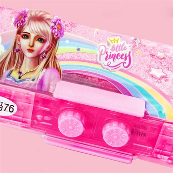 Astucci Rettangolari a vani in stile Giapponese 57 Astuccio matite unicorno astucci Kawaii Password Lapicera Estuche Escolar Quicksand Pencilbox spedizione gratuita School Trousse