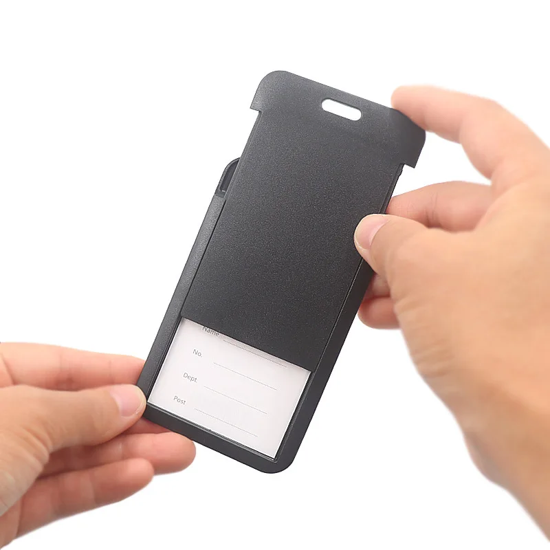 Work Permit Card Set - Rope Retractable Neck Hanging Document Card Set - Chest Tag Access Control Hard Protective Set