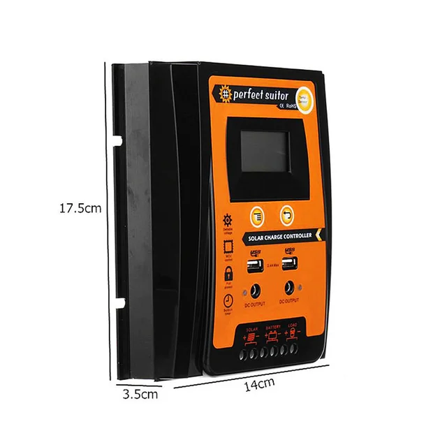 Contrôleur De Charge Mppt Pour Panneaux Solaires, 12v/24v, 30a/50a/70a,  Régulateur Pour Batterie, Avec Écran Lcd Et Double Port Usb 5v - Solaire  Contrôleurs - AliExpress