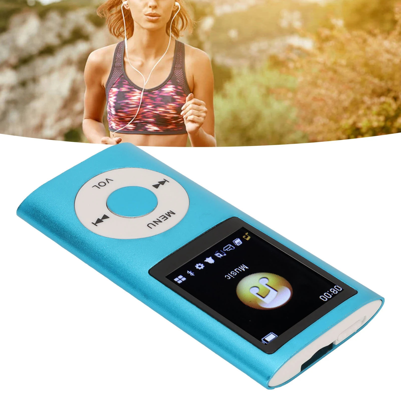 Slim Portable MP3 Music Player with 1.8 Inch LCD Screen and Multifunctional Features