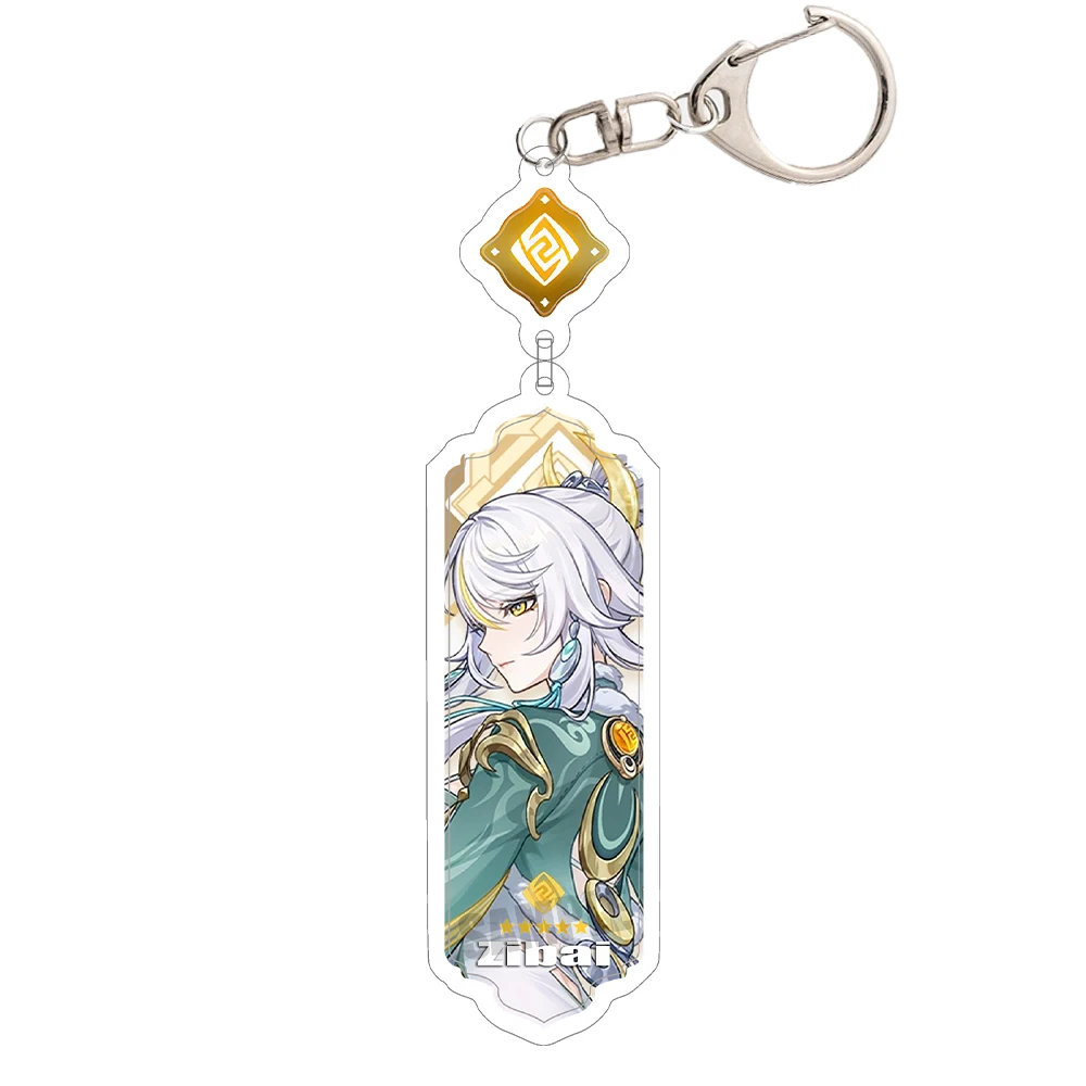 Anime Keychain Flins Durin Mualani Kinich Furina Neuvillette Arlecchin Accessories Cute Bag Pendant Key Ring Fans Gift