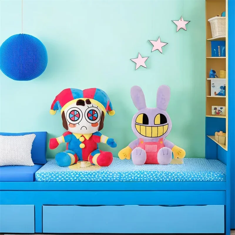 Anime The Amazing Digital Circus Pomni Jax Plush Doll Toy Clown Rabbit Plushie Figure Theater Joker Stuffed Animal Kids Fan Gift