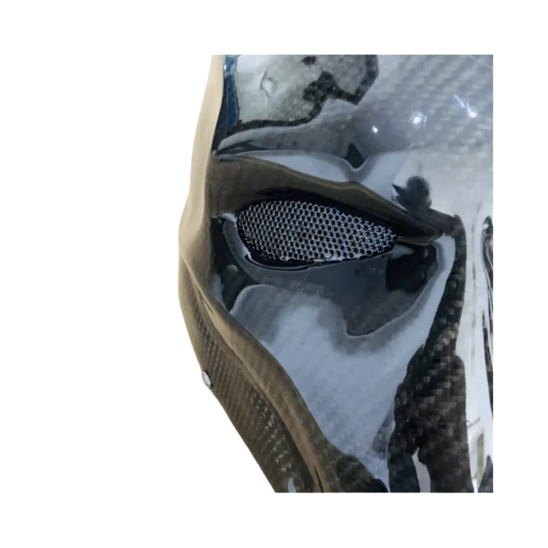 Twill Carbon Fiber Prom Villain Death Knell Halloween Full Face Helmet Mask Car Decoration Face Cover