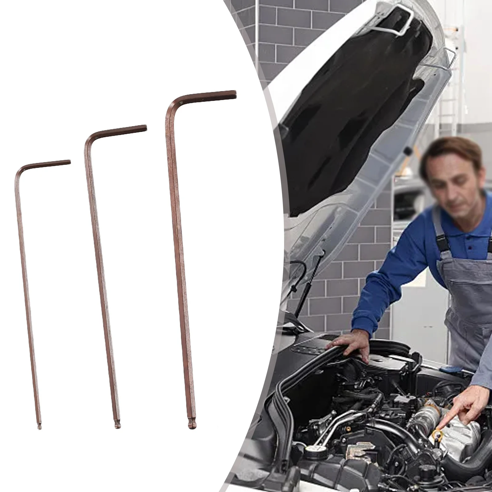 

Metal 3pcs L Shaped Hex Key Wrench 1.5mm 2mm 2.5mm With Inner Hexagon Ball Head Tilted Within 25 Degrees Wrenches Hand Tools