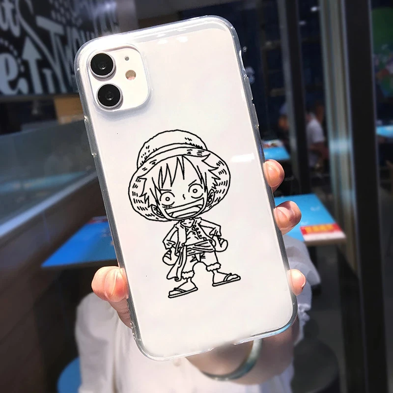 iphone 13 pro max wallet case Japan Anime One Piece Cartoon Luffy Phone Case For iPhone 13 12 11 Pro X XS Max Mini 7 8 Plus SE 2020 2022 XR Transparent Cover best case for iphone 13 pro max