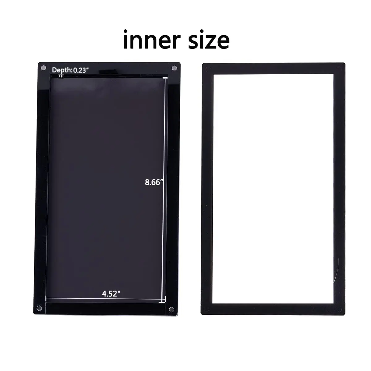 Coosei New Acrylic EMPTY Magnetic Eyeshadow Palette Waterproof High-Gloss Eye Shadow Makeup Pallet 9.36*5.5' 4