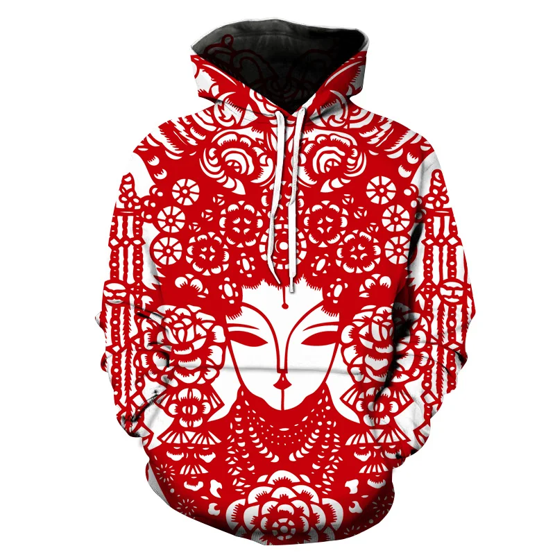 

Novetly 3D Printed Chinese Culture Hoodie Men Kids Funny Paper-cut Pattern Hoodies Long Sleeve Sweatshirt Harajuku Pullover Tops