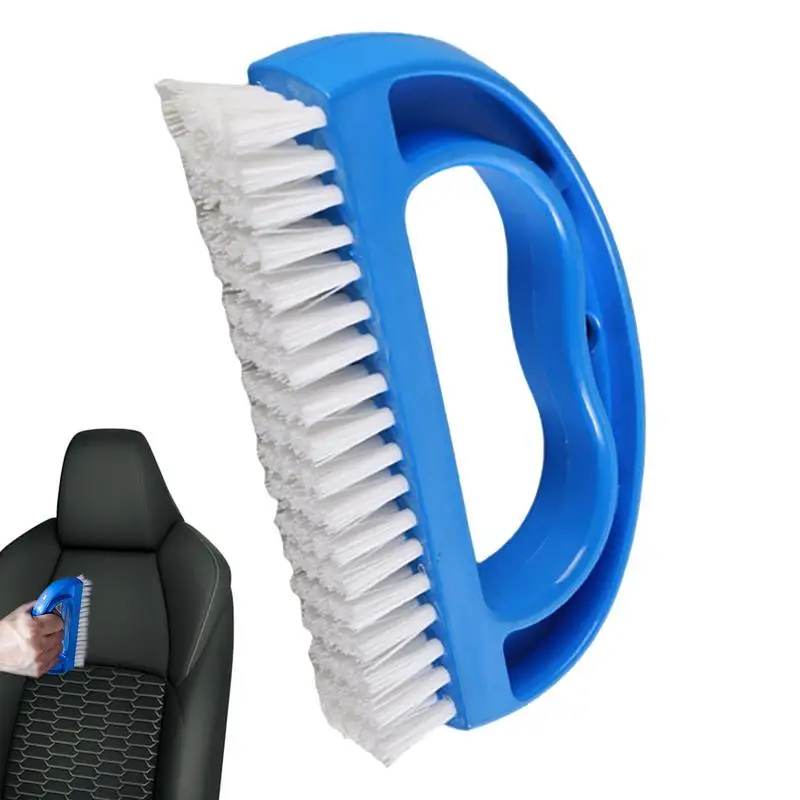 

Tire Cleaning Brush D Shape Fine Bristle Detail Brush With Curved Handle Quick Bubble Easy Scrubbing Car Carpet Cleaning