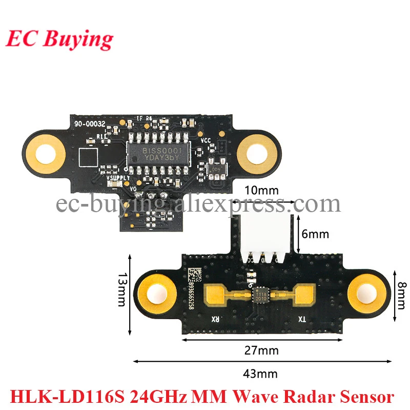 HLKLD116S 24GHz Millimeter MM Wave Radar Sensor Module LD116S 24G PIR
