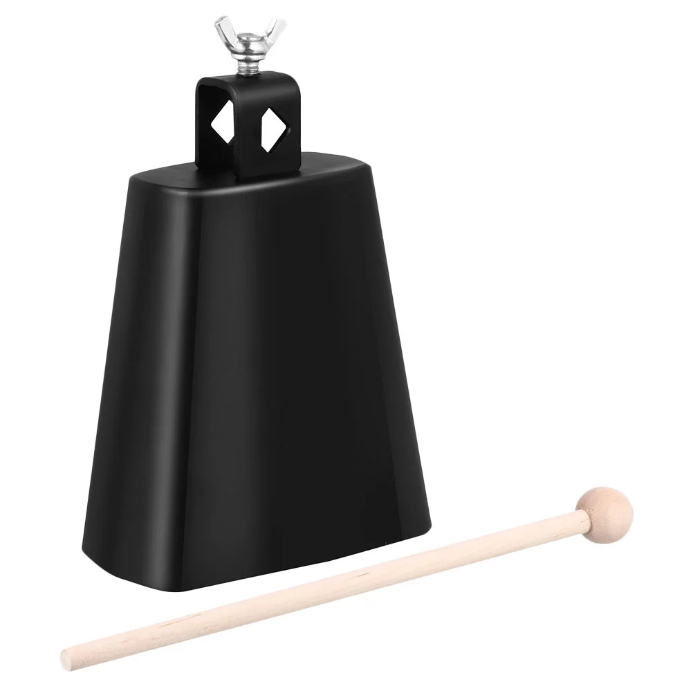 

1 Set Metal Cowbell with Wooden Drumstick Percussion Tool Small Drum Set Stick