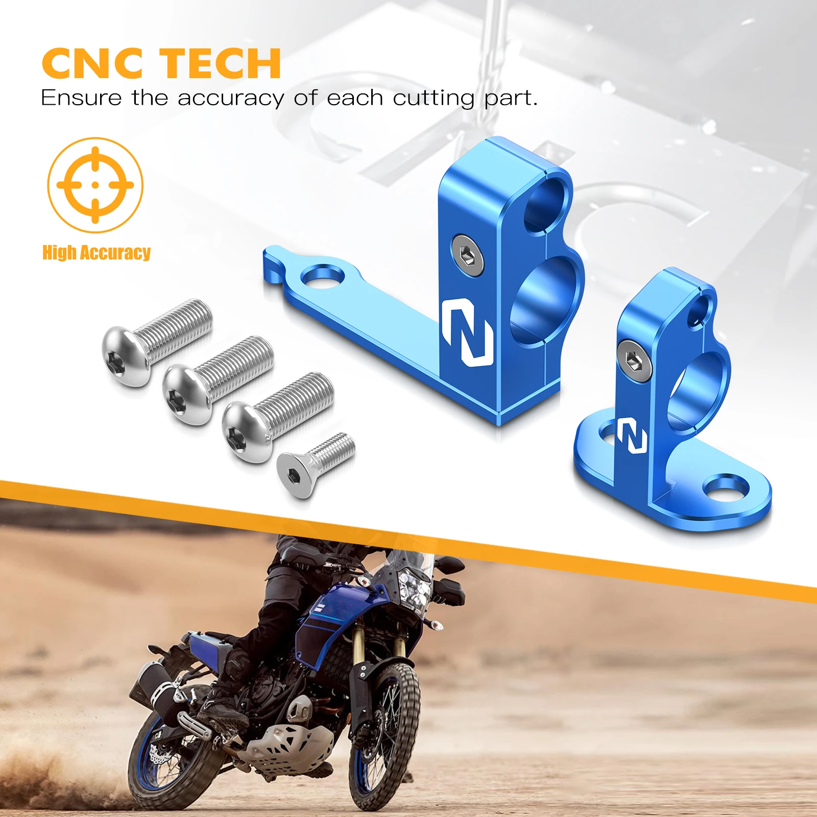Für Yamaha Tenere 700 XTZ 700 2019-2024 Motorrad Hinten Bremsleitung Schlauch Klemme für Tenere 700 Welt Raid T700 Rally 2020-2023 2024 – Detail 5