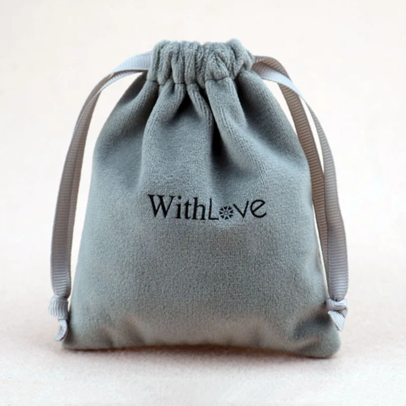 

Бархатная сумка на шнурке с индивидуальным логотипом, 50 шт.