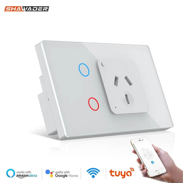 Wifi Smart Light Wall Switch Socket Outlet  Light Switch Works Google Home  - Wifi - Aliexpress