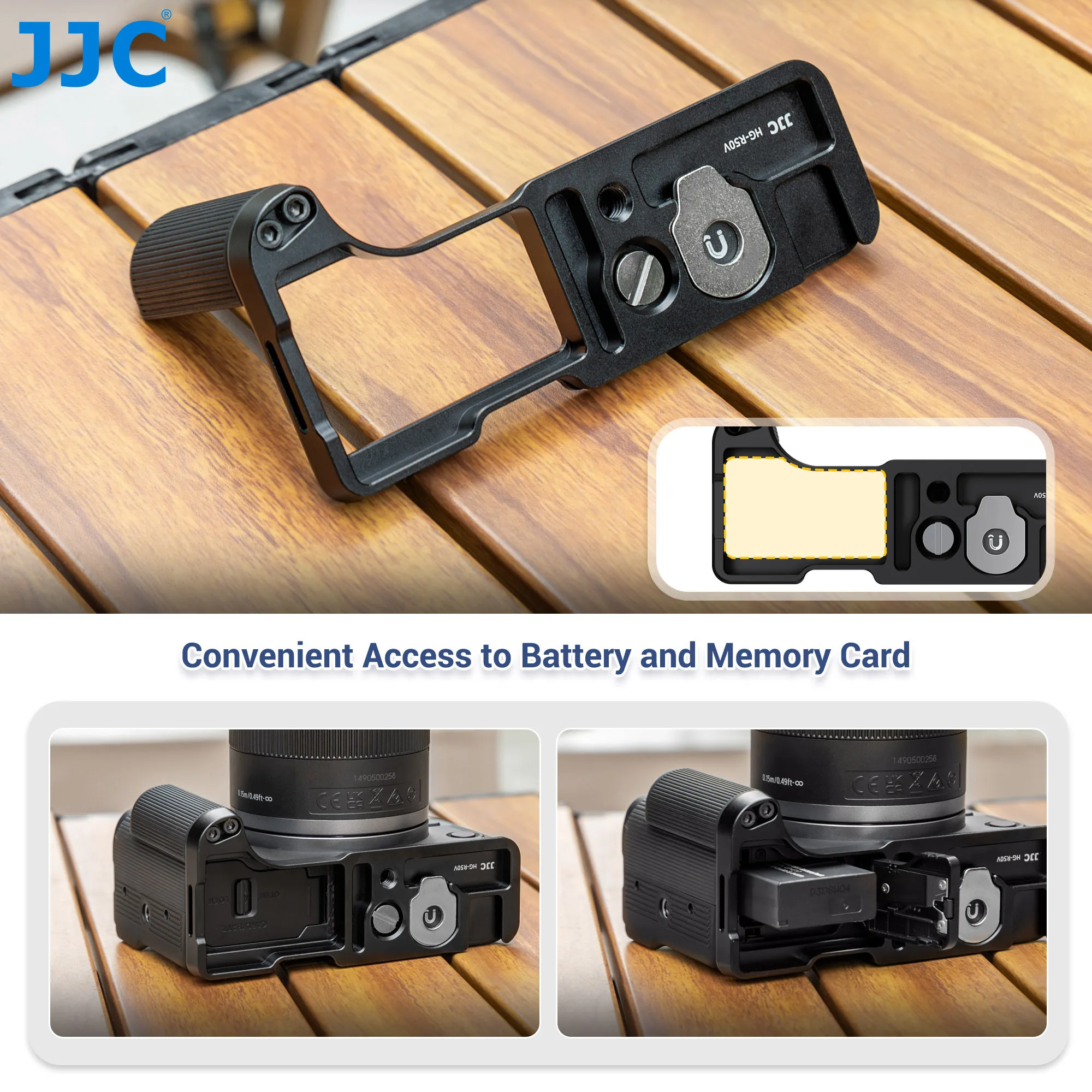 新品 canon R50V用 ハンドグリップ JJC R50 V Handgrip L-Shape Grip for Canon EOS R50V with Quick