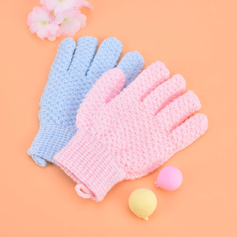 

1 Pc Hand Shape Five Fingers Bath Gloves Household Shower Towel Scrub Body Wash Elastic Wipe Back Bathing Cleaning Gloves