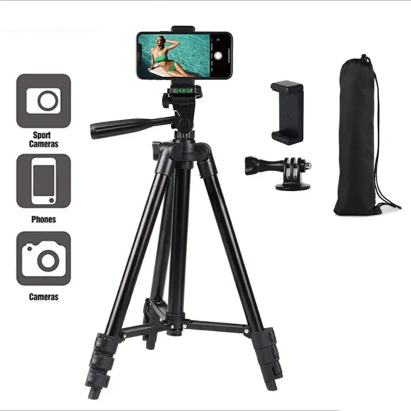 Phone tripod fishing projector camera live landing 1.1m convenient photography 3110 aluminum alloy bracket