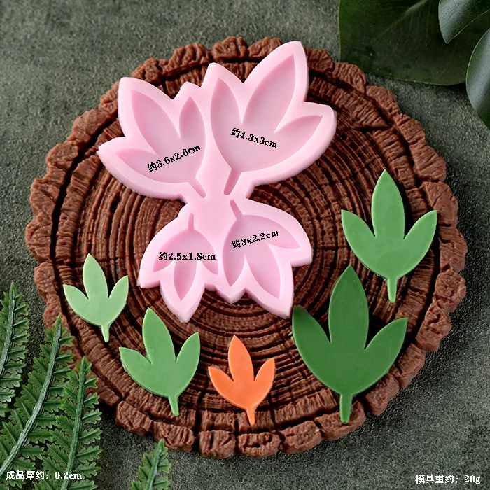 Leaf Stump Silicone Mold – Fondant, Cookie, Cake, Chocolate Mould, DIY Cake Decorating ... - SKU NSBM1157 - UGI Packaging