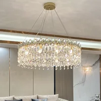Modern Luxury Crystal Pendant Light LED Chandelier Living Room Kitchen Lamp Home Decor Decorative Ceiling Lighting Light Fixture 1