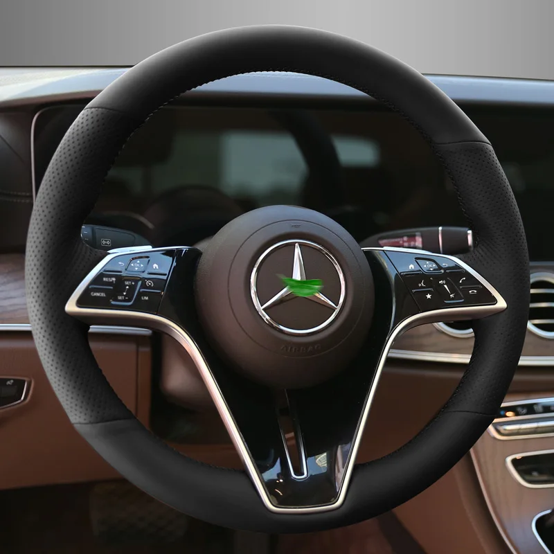 

Индивидуальная оплетка ручного шитья для Mercedes-Benz C180 C260 E300 GLB GLC, аксессуары для автомобиля из натуральной кожи