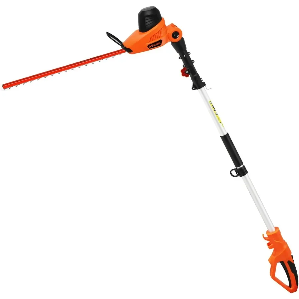 

Electric Corded Hedge Trimmer with Extension Pole 20 Inch Dual-Action Laser Blade Bush Trimmer 600W, 4.8Amp Garden Trimmers