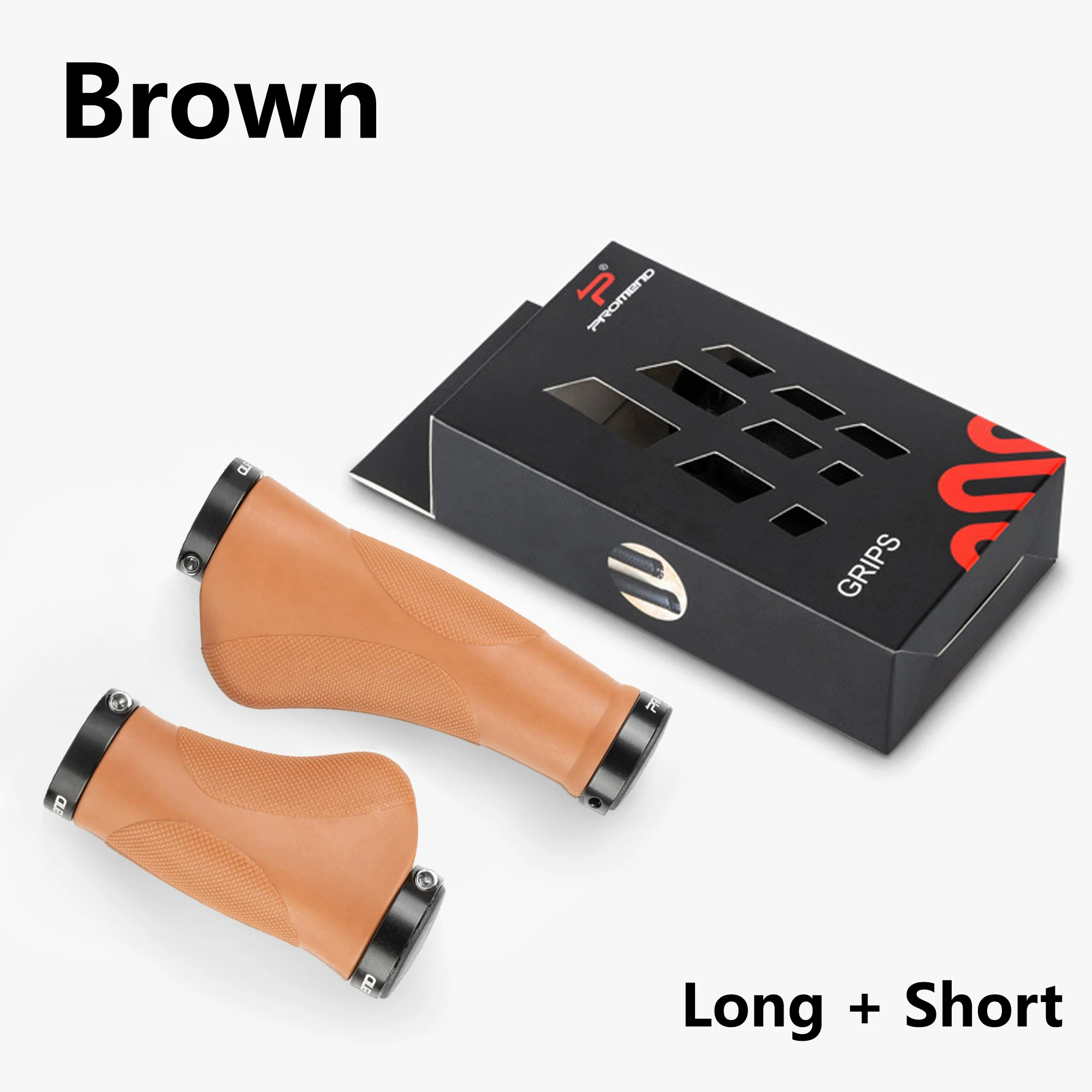 Non-Slip Soft Rubber Bicycle Handlebar Grips with Aluminum Locking Ends