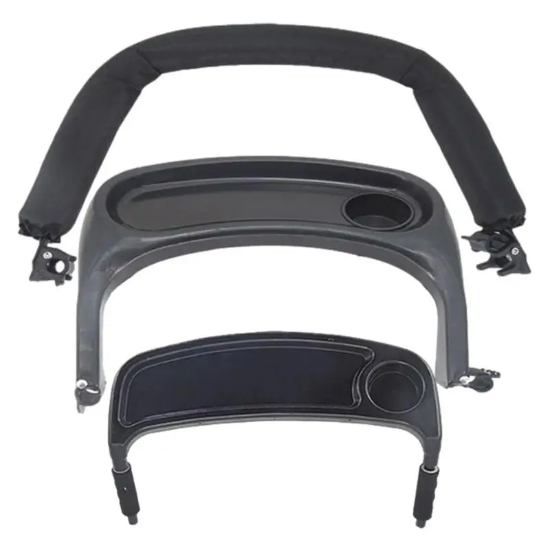 

Universal Stroller Dinner Plate Stroller Accessories Armrest Cup Holder Adjustable Stroller Bumper Bar Snack Holder Attachment