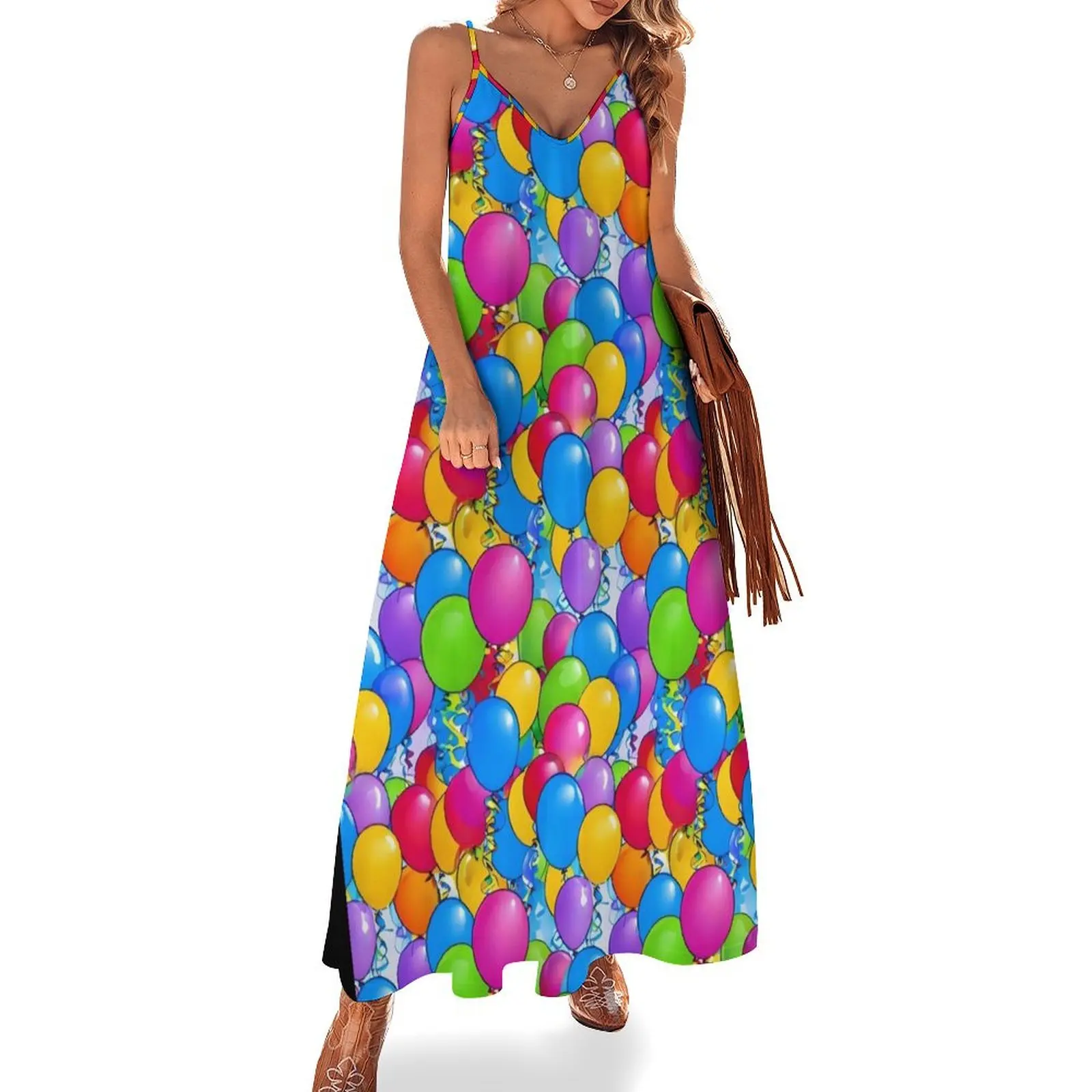 

Birthday Balloon Pattern Sleeveless Dress dresses summer woman 2024 women's summer dress 2024