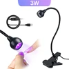 UV LED Nail Lamp For Drying Gel Polish Clip-On Flexible Tube UV Gel Curing Lamp Portable USB Mini UV Light Dryer For Manicure 1