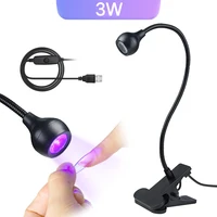UV LED Nail Lamp For Drying Gel Polish Clip-On Flexible Tube UV Gel Curing Lamp Portable USB Mini UV Light Dryer For Manicure 1