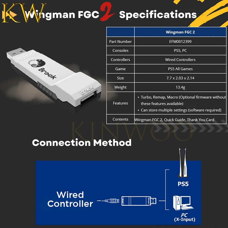 Brook Wingman FGC 2 Native PS5 Converter for PS5/PS4/XBox