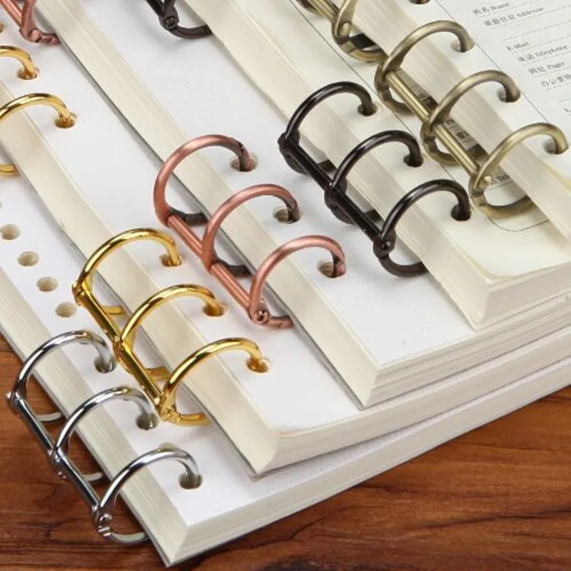 Metal Plated Loose Leaf Book Binder Hinged Ring Binding Rings Nickel Desk Calendar Circle 3 rings For Card Key Album metal ring binder,metal binder ring,book binding supplies