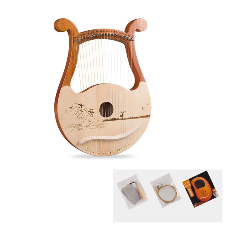 

Музыкальный инструмент, арфа, лира, арфа для детей, начинающих, деревянный струнный инструмент