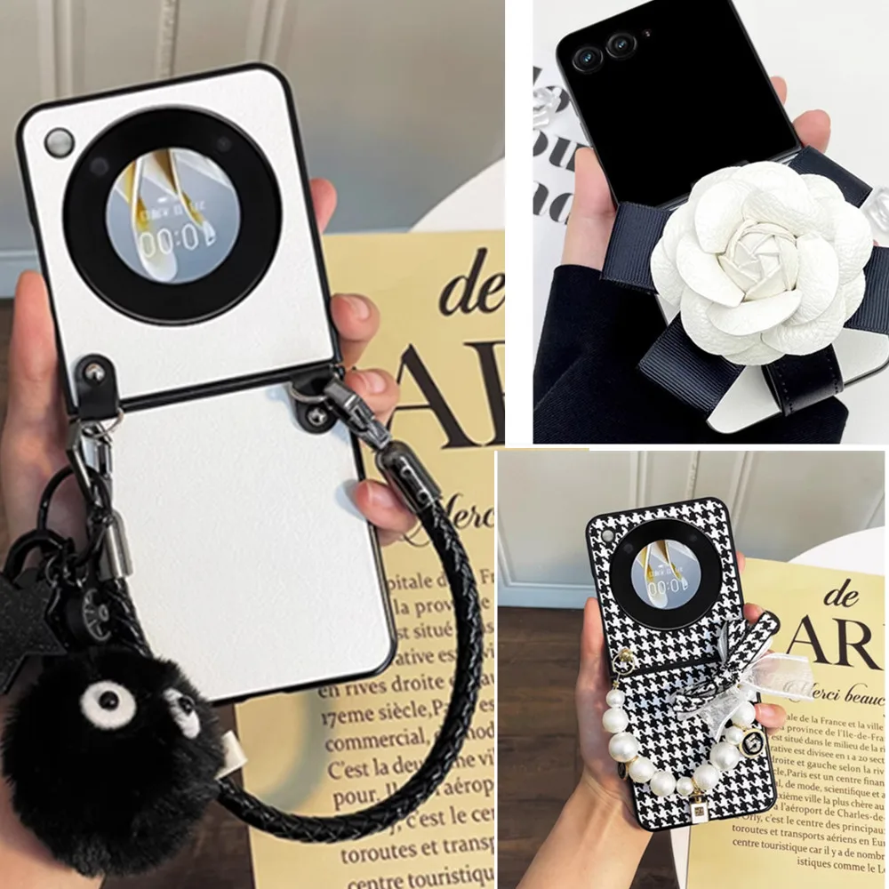 DIY Fashion Flower Short Chain Phone Case - Cute Design