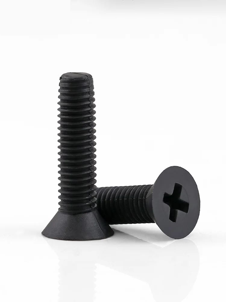 1250PCS Black Nylon Screws & Nuts Assortment - M2 M3 M4 M5 M6 Metric Phillips Bolts Kit