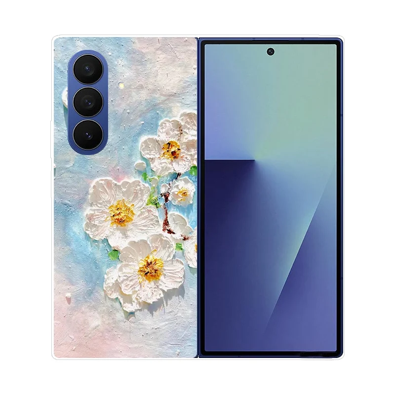 Transparent Luxury Painted Hard Case for Samsung Galaxy Z Fold 7