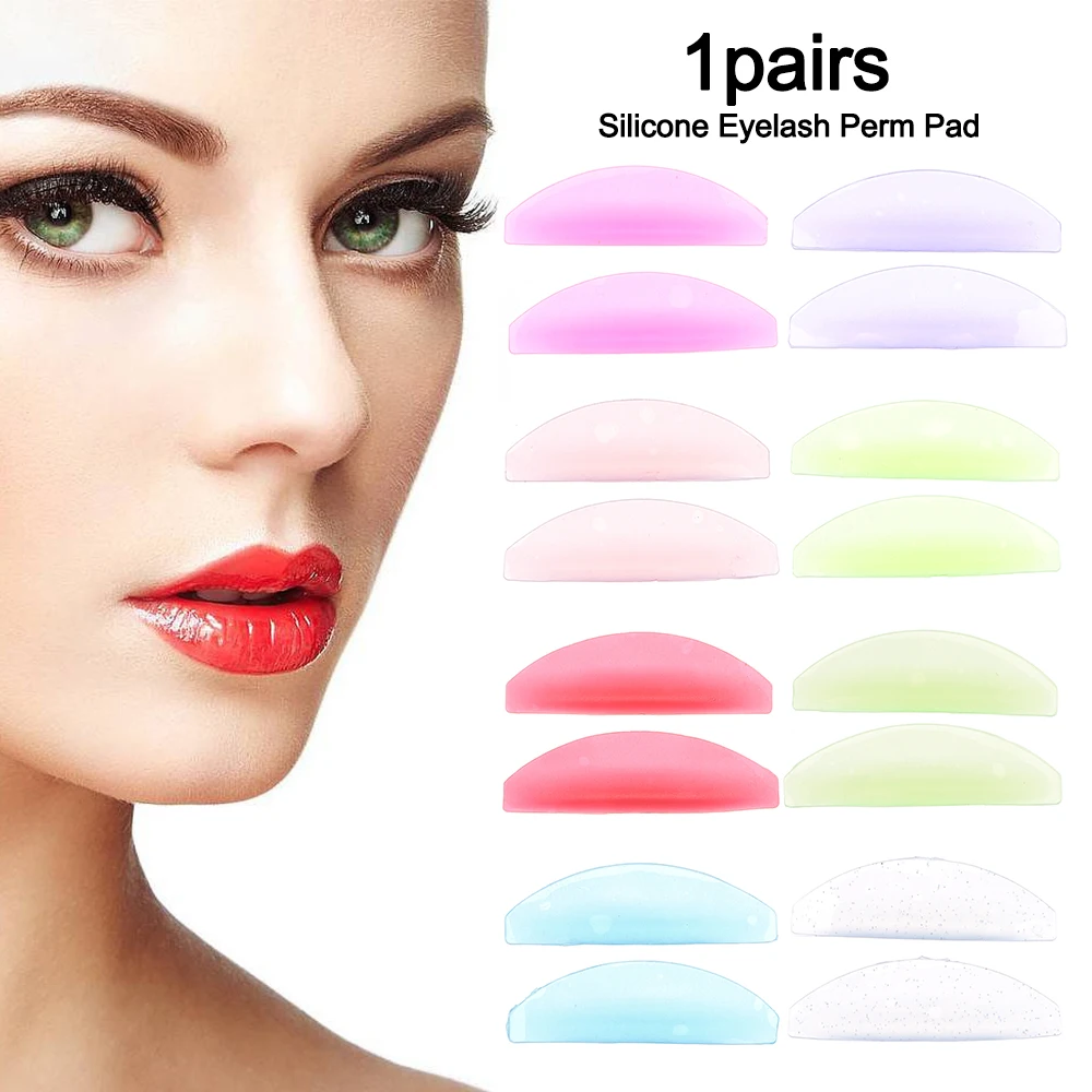 Eyelash Curler 1Pair Silicone Eyelash Perm Pads Lashes Rods Shield Lifting 3D Eyelash Curler Accessories Applicator Makeup Tool