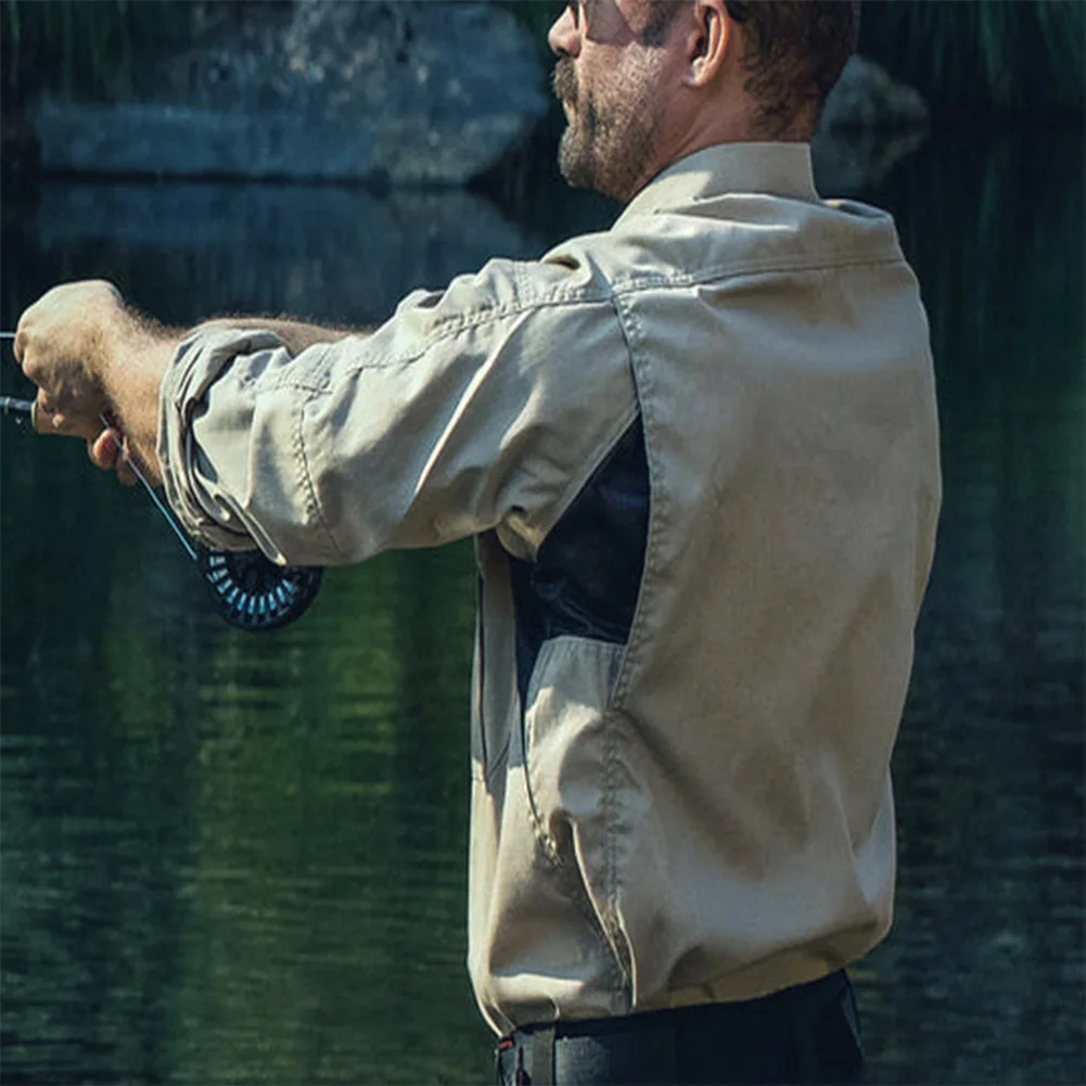 Camicia Safari Uomo Con Maniche Staccabili - Traspirante, Asciugatura Rapida | Ideale Per Trekking E Outdoor - Foto 2