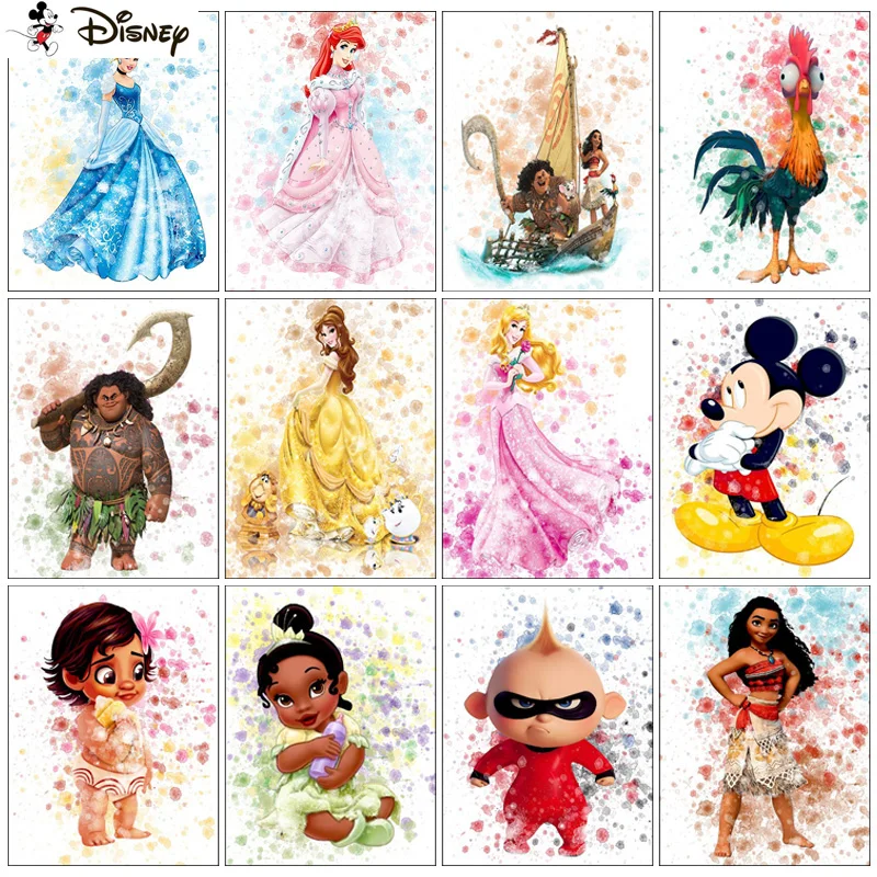 5d Diamond Painting Full Drill Cartoon Princess - Diamond Painting Disney  5d Diy - Aliexpress