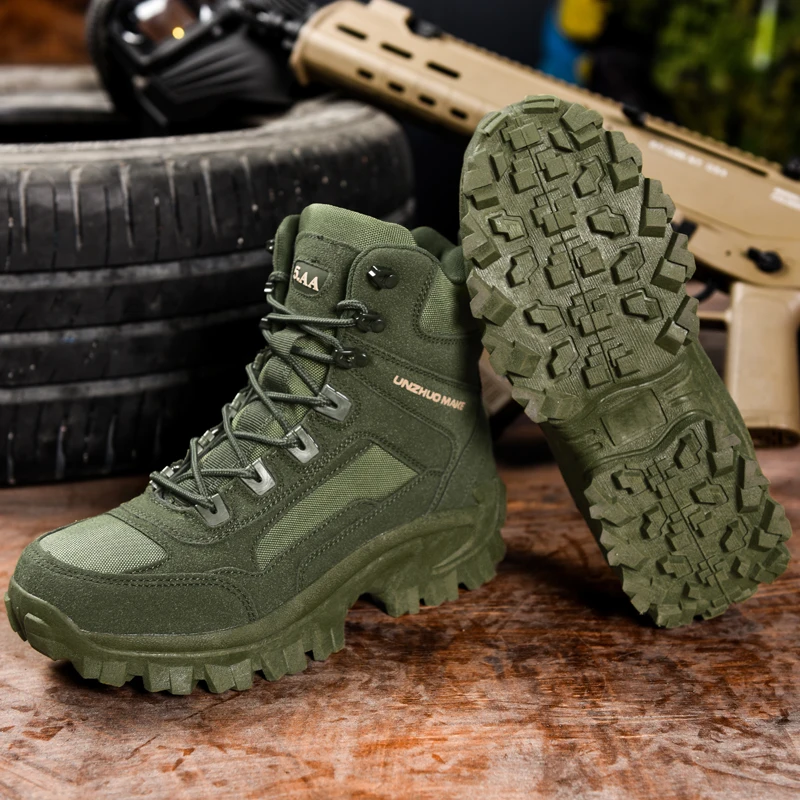 Men's Hiking Shoes Tactical Sport Shoes Male High Top Waterproof Outdoor Mountain Climbing Hunting Boots Men Outdoor Boots