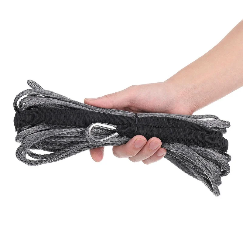 1/4''x50' Truck Boat Emergency Replacement Car Outdoor Accessories Synthetic Winch Rope Cable ATV UTV 7700lbs Towing Rope car tow cable winch rope set car towing rope winch rope
