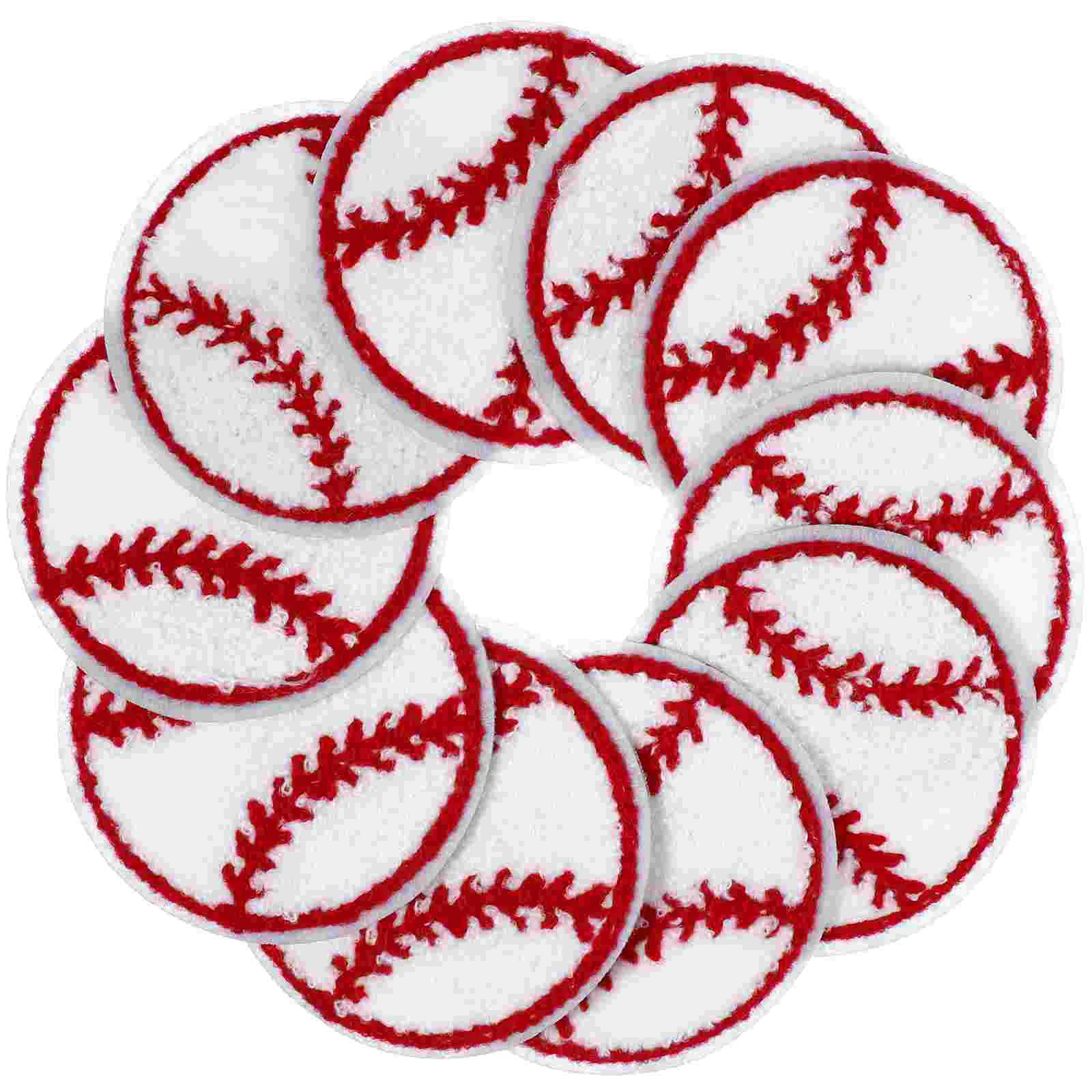 

10 Pcs Baseball Patch Backpacks Decorative Clothes Patches Small Supplies Hat Daily Use Towel Embroidery Compact Household