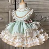 Summer 0-8-year-old Lolita Pink Girl Princess Dress Birthday Party Fluffy Sleeveless Bowtie Children's Elegant Evening Dress