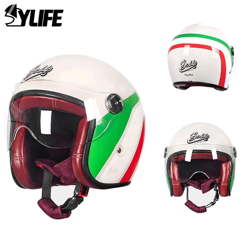 

DOT Approved Helmet Motorcycle Casco Moto Germany Vintage Helmet Open Face Four Season Capacete Scooter Cycling Helmet Men Women